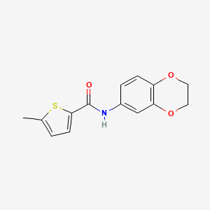 molecular formula C14H13NO3S B4433895 N-(2,3-dihydro-1,4-benzodioxin-6-yl)-5-methyl-2-thiophenecarboxamide 