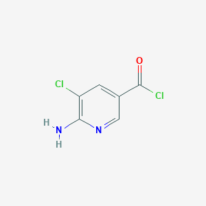 molecular formula C6H4Cl2N2O B044339 6-Amino-5-chloropyridine-3-carbonyl chloride CAS No. 120763-60-2