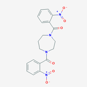 molecular formula C19H18N4O6 B443390 1,4-Bis{2-nitrobenzoyl}-1,4-diazepane 