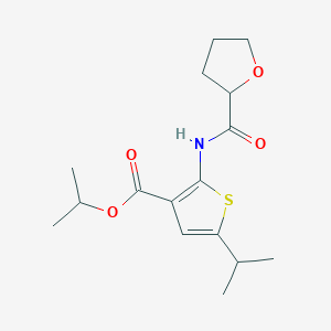 molecular formula C16H23NO4S B4433902 isopropyl 5-isopropyl-2-[(tetrahydro-2-furanylcarbonyl)amino]-3-thiophenecarboxylate 