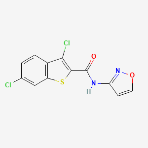 molecular formula C12H6Cl2N2O2S B4433908 3,6-dichloro-N-3-isoxazolyl-1-benzothiophene-2-carboxamide 