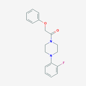 molecular formula C18H19FN2O2 B443391 1-(2-Fluorophenyl)-4-(phenoxyacetyl)piperazine CAS No. 438474-62-5