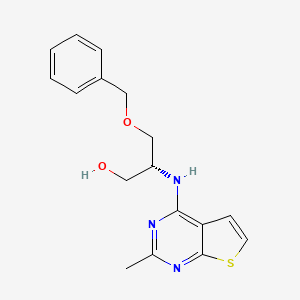 molecular formula C17H19N3O2S B4433913 (2R)-3-(benzyloxy)-2-[(2-methylthieno[2,3-d]pyrimidin-4-yl)amino]propan-1-ol 