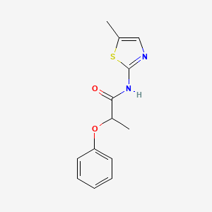 molecular formula C13H14N2O2S B4433914 N-(5-methyl-1,3-thiazol-2-yl)-2-phenoxypropanamide 