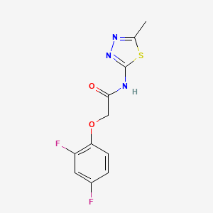 molecular formula C11H9F2N3O2S B4433958 2-(2,4-difluorophenoxy)-N-(5-methyl-1,3,4-thiadiazol-2-yl)acetamide 
