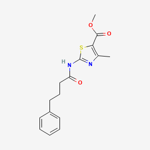 molecular formula C16H18N2O3S B4433959 methyl 4-methyl-2-[(4-phenylbutanoyl)amino]-1,3-thiazole-5-carboxylate 