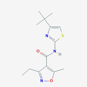 N-(4-tert-butyl-1,3-thiazol-2-yl)-3-ethyl-5-methyl-4-isoxazolecarboxamide