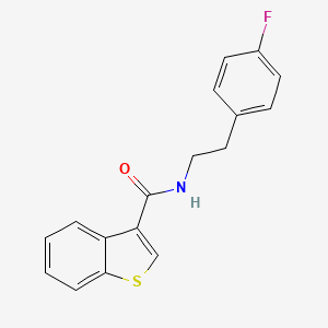 N-[2-(4-fluorophenyl)ethyl]-1-benzothiophene-3-carboxamide