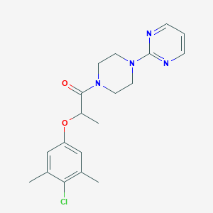 molecular formula C19H23ClN4O2 B4433998 2-{4-[2-(4-chloro-3,5-dimethylphenoxy)propanoyl]-1-piperazinyl}pyrimidine 