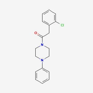 molecular formula C18H19ClN2O B4434010 1-[(2-chlorophenyl)acetyl]-4-phenylpiperazine 