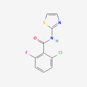 molecular formula C10H6ClFN2OS B4434013 2-chloro-6-fluoro-N-1,3-thiazol-2-ylbenzamide 