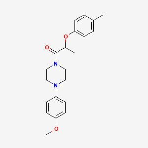 molecular formula C21H26N2O3 B4434014 1-(4-methoxyphenyl)-4-[2-(4-methylphenoxy)propanoyl]piperazine 