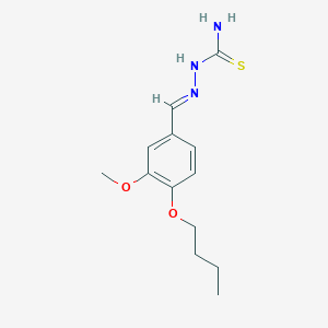 molecular formula C13H19N3O2S B443403 (2E)-2-(4-butoxy-3-methoxybenzylidene)hydrazinecarbothioamide 