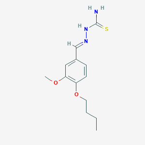 molecular formula C13H19N3O2S B443403 4-butoxy-3-methoxybenzaldehyde thiosemicarbazone 