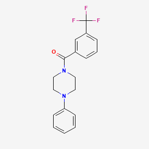 molecular formula C18H17F3N2O B4434034 1-phenyl-4-[3-(trifluoromethyl)benzoyl]piperazine 