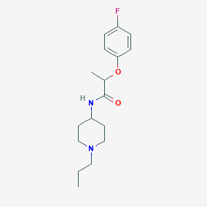 molecular formula C17H25FN2O2 B4434041 2-(4-fluorophenoxy)-N-(1-propyl-4-piperidinyl)propanamide 