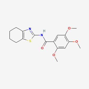 molecular formula C17H20N2O4S B4434042 2,4,5-trimethoxy-N-(4,5,6,7-tetrahydro-1,3-benzothiazol-2-yl)benzamide 
