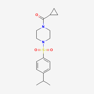 molecular formula C17H24N2O3S B4434047 1-(cyclopropylcarbonyl)-4-[(4-isopropylphenyl)sulfonyl]piperazine 