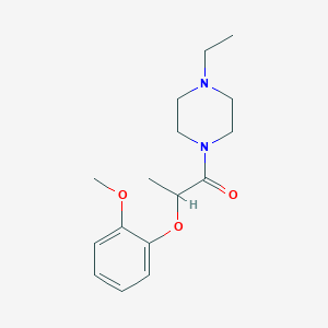 1-ethyl-4-[2-(2-methoxyphenoxy)propanoyl]piperazine