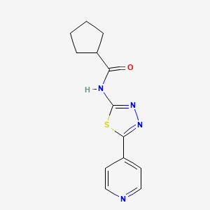 molecular formula C13H14N4OS B4434056 N-[5-(4-pyridinyl)-1,3,4-thiadiazol-2-yl]cyclopentanecarboxamide 