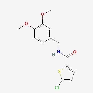 molecular formula C14H14ClNO3S B4434061 5-chloro-N-(3,4-dimethoxybenzyl)-2-thiophenecarboxamide 
