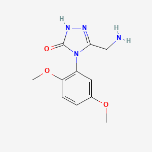 molecular formula C11H14N4O3 B4434069 5-(aminomethyl)-4-(2,5-dimethoxyphenyl)-2,4-dihydro-3H-1,2,4-triazol-3-one 