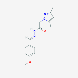 molecular formula C16H20N4O2 B443407 2-(3,5-dimethyl-1H-pyrazol-1-yl)-N'-(4-ethoxybenzylidene)acetohydrazide 