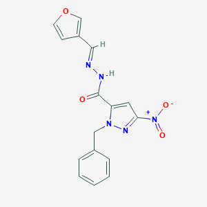 molecular formula C16H13N5O4 B443408 1-benzyl-N'-(3-furylmethylene)-3-nitro-1H-pyrazole-5-carbohydrazide 