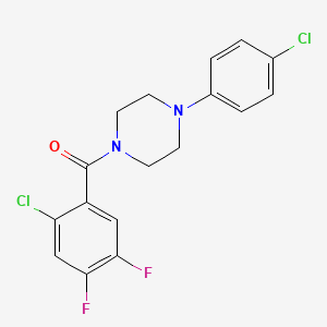 molecular formula C17H14Cl2F2N2O B4434098 1-(2-chloro-4,5-difluorobenzoyl)-4-(4-chlorophenyl)piperazine 