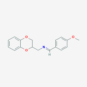 N-(2,3-dihydro-1,4-benzodioxin-2-ylmethyl)-N-(4-methoxybenzylidene)amine