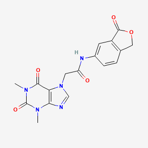 molecular formula C17H15N5O5 B4434109 2-(1,3-dimethyl-2,6-dioxo-1,2,3,6-tetrahydro-7H-purin-7-yl)-N-(3-oxo-1,3-dihydro-2-benzofuran-5-yl)acetamide 