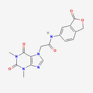 2-(1,3-dimethyl-2,6-dioxo-1,2,3,6-tetrahydro-7H-purin-7-yl)-N-(3-oxo-1,3-dihydro-2-benzofuran-5-yl)acetamide