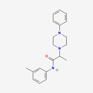 molecular formula C20H25N3O B4434117 N-(3-methylphenyl)-2-(4-phenyl-1-piperazinyl)propanamide 