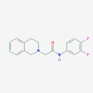 molecular formula C17H16F2N2O B4434122 N-(3,4-difluorophenyl)-2-(3,4-dihydro-2(1H)-isoquinolinyl)acetamide 