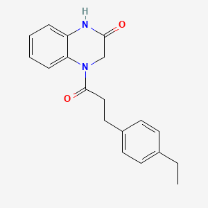molecular formula C19H20N2O2 B4434128 4-[3-(4-ethylphenyl)propanoyl]-3,4-dihydro-2(1H)-quinoxalinone 
