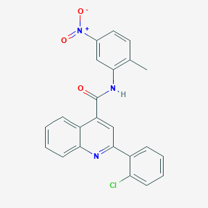 molecular formula C23H16ClN3O3 B443413 2-(2-chlorophenyl)-N-(2-methyl-5-nitrophenyl)quinoline-4-carboxamide 