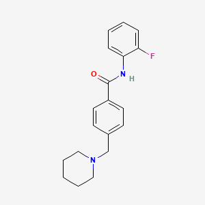 molecular formula C19H21FN2O B4434146 N-(2-fluorophenyl)-4-(1-piperidinylmethyl)benzamide 