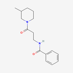 molecular formula C16H22N2O2 B4434163 N-[3-(3-methyl-1-piperidinyl)-3-oxopropyl]benzamide 
