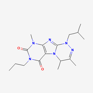 molecular formula C17H26N6O2 B4434170 1-isobutyl-3,4,9-trimethyl-7-propyl-1,4-dihydro[1,2,4]triazino[3,4-f]purine-6,8(7H,9H)-dione 