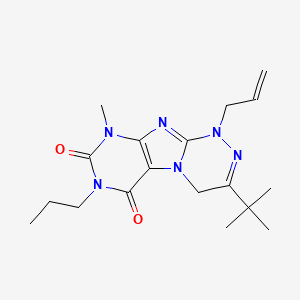 molecular formula C18H26N6O2 B4434175 1-allyl-3-tert-butyl-9-methyl-7-propyl-1,4-dihydro[1,2,4]triazino[3,4-f]purine-6,8(7H,9H)-dione 