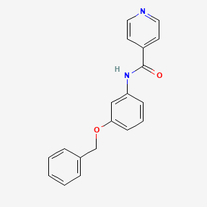 molecular formula C19H16N2O2 B4434185 N-[3-(benzyloxy)phenyl]isonicotinamide 