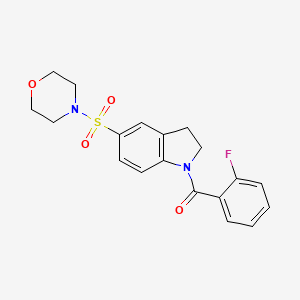 molecular formula C19H19FN2O4S B4434213 1-(2-fluorobenzoyl)-5-(4-morpholinylsulfonyl)indoline 