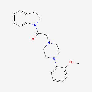 molecular formula C21H25N3O2 B4434218 1-{[4-(2-methoxyphenyl)-1-piperazinyl]acetyl}indoline 