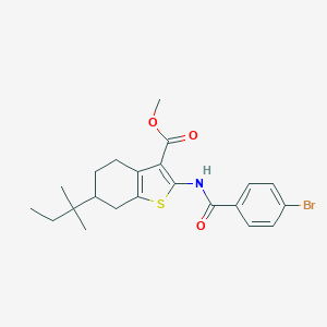 Methyl 2-[(4-bromobenzoyl)amino]-6-tert-pentyl-4,5,6,7-tetrahydro-1-benzothiophene-3-carboxylate