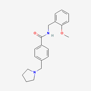 molecular formula C20H24N2O2 B4434230 N-(2-methoxybenzyl)-4-(1-pyrrolidinylmethyl)benzamide 