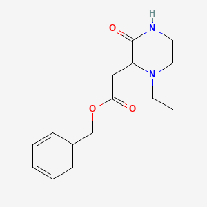 molecular formula C15H20N2O3 B4434238 benzyl (1-ethyl-3-oxo-2-piperazinyl)acetate 