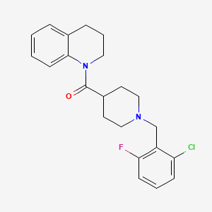 molecular formula C22H24ClFN2O B4434270 1-{[1-(2-chloro-6-fluorobenzyl)-4-piperidinyl]carbonyl}-1,2,3,4-tetrahydroquinoline 