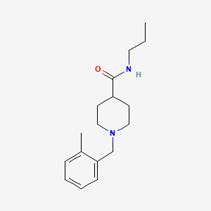 molecular formula C17H26N2O B4434281 1-(2-methylbenzyl)-N-propyl-4-piperidinecarboxamide 