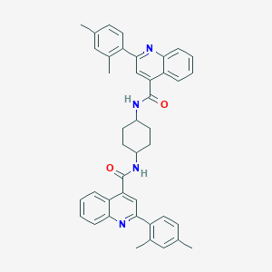 molecular formula C42H40N4O2 B443429 2-(2,4-dimethylphenyl)-N-[4-({[2-(2,4-dimethylphenyl)-4-quinolinyl]carbonyl}amino)cyclohexyl]-4-quinolinecarboxamide 