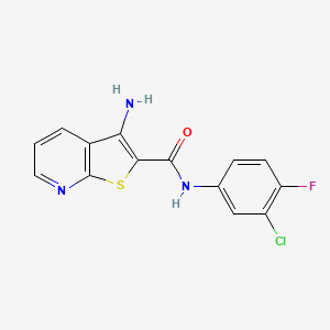 molecular formula C14H9ClFN3OS B4434297 3-amino-N-(3-chloro-4-fluorophenyl)thieno[2,3-b]pyridine-2-carboxamide 